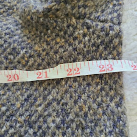 Tommy Bahama Shawl Collar Merino Wool Linen Blend Sweater L Boxy Fit Gray Brown - Picture 5 of 8